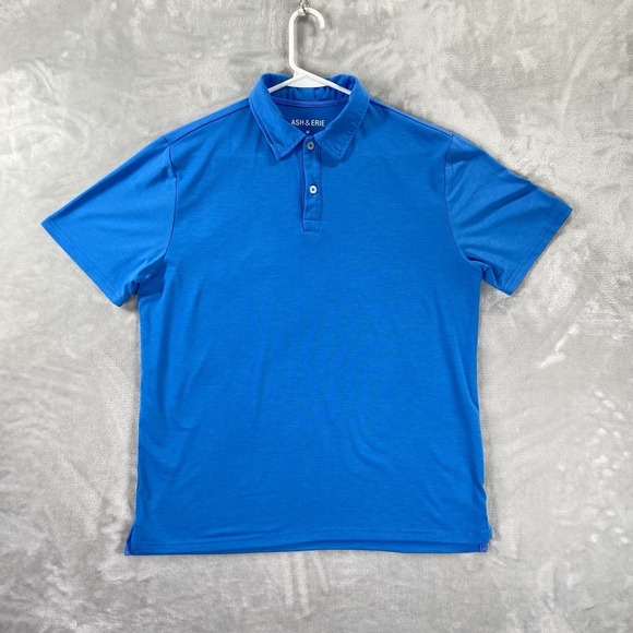 Ash & Erie Other - Ash & Erie Shirt men's Medium Polo Short Sleeve Performance Stretch Casual Blue